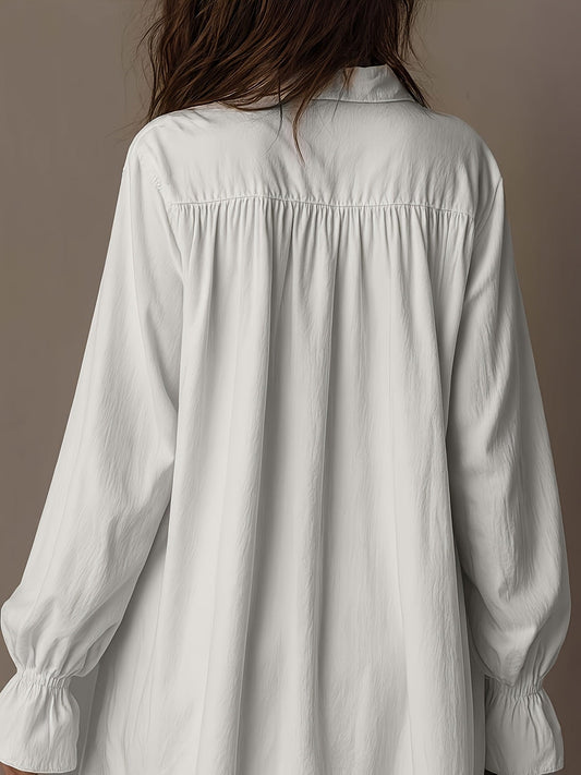 Ivory Whisper Bohemian Lace Shirt Dress