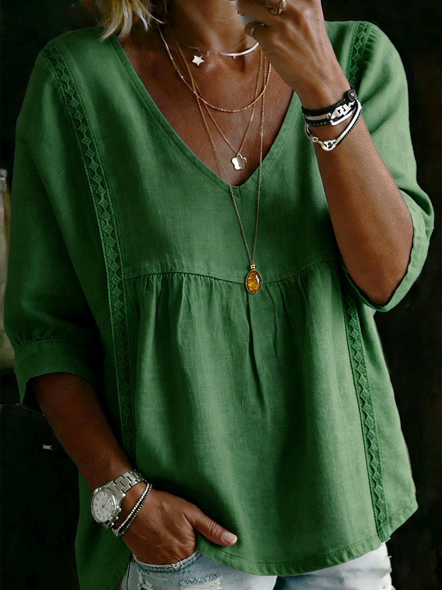 Casual Linen And Cotton Tops
