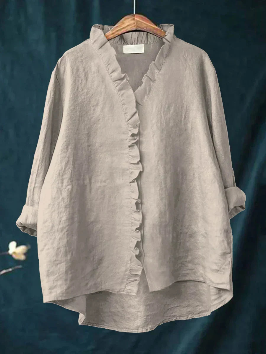 Geraldine | Ruffle Collar Shirt