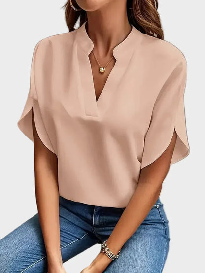 Vivienne | V-Neck Flowing Blouse