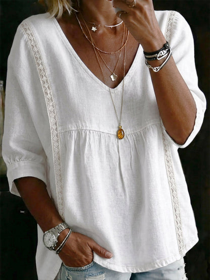 Casual Linen And Cotton Tops