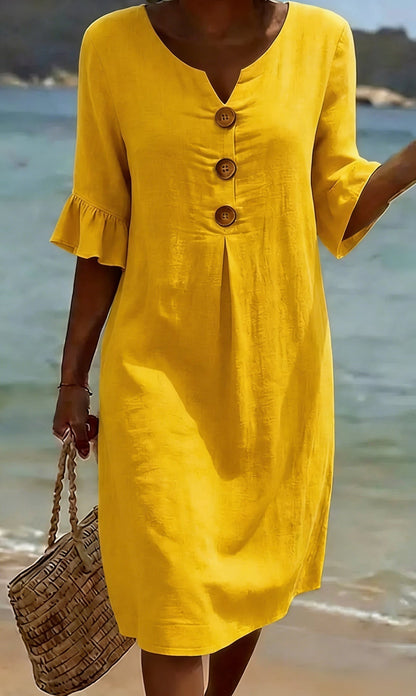 Jonquil - Button Front Casual Dress