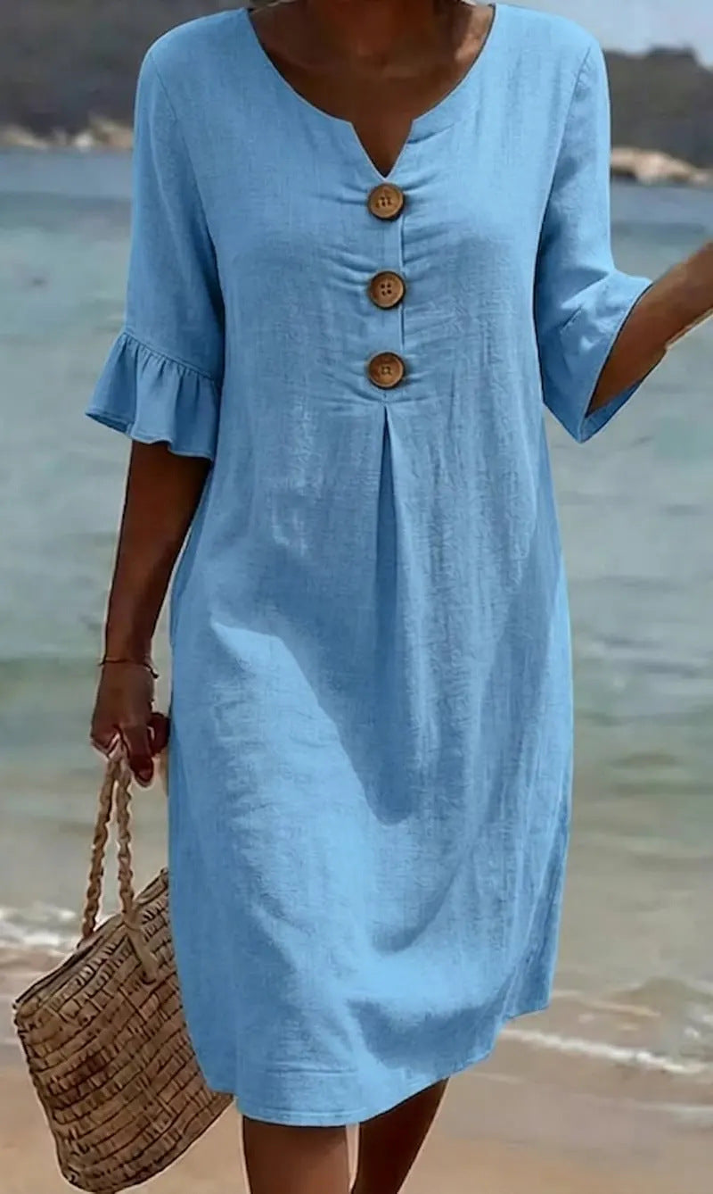Jonquil - Button Front Casual Dress