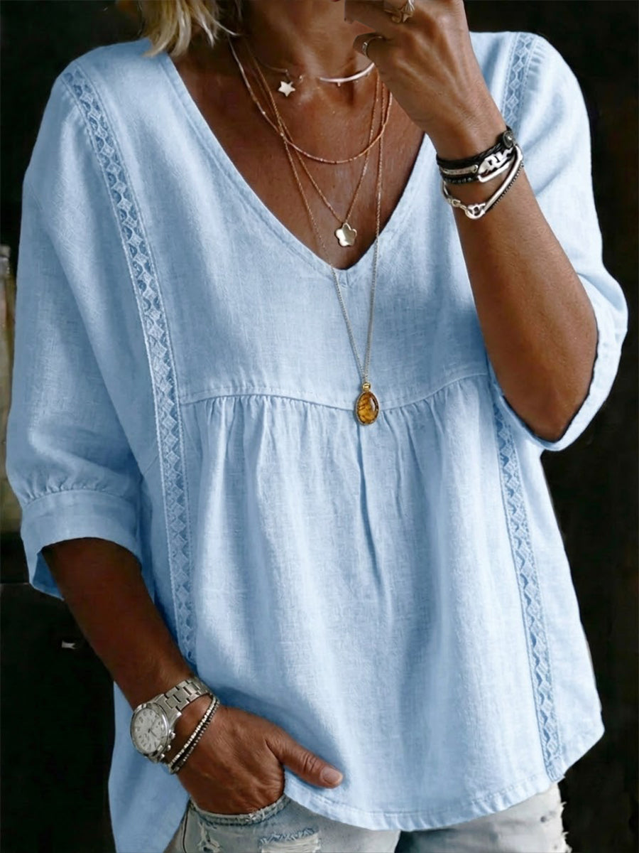 Casual Linen And Cotton Tops