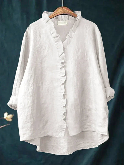 Geraldine | Ruffle Collar Shirt
