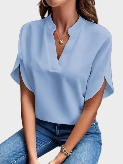 Vivienne | V-Neck Flowing Blouse