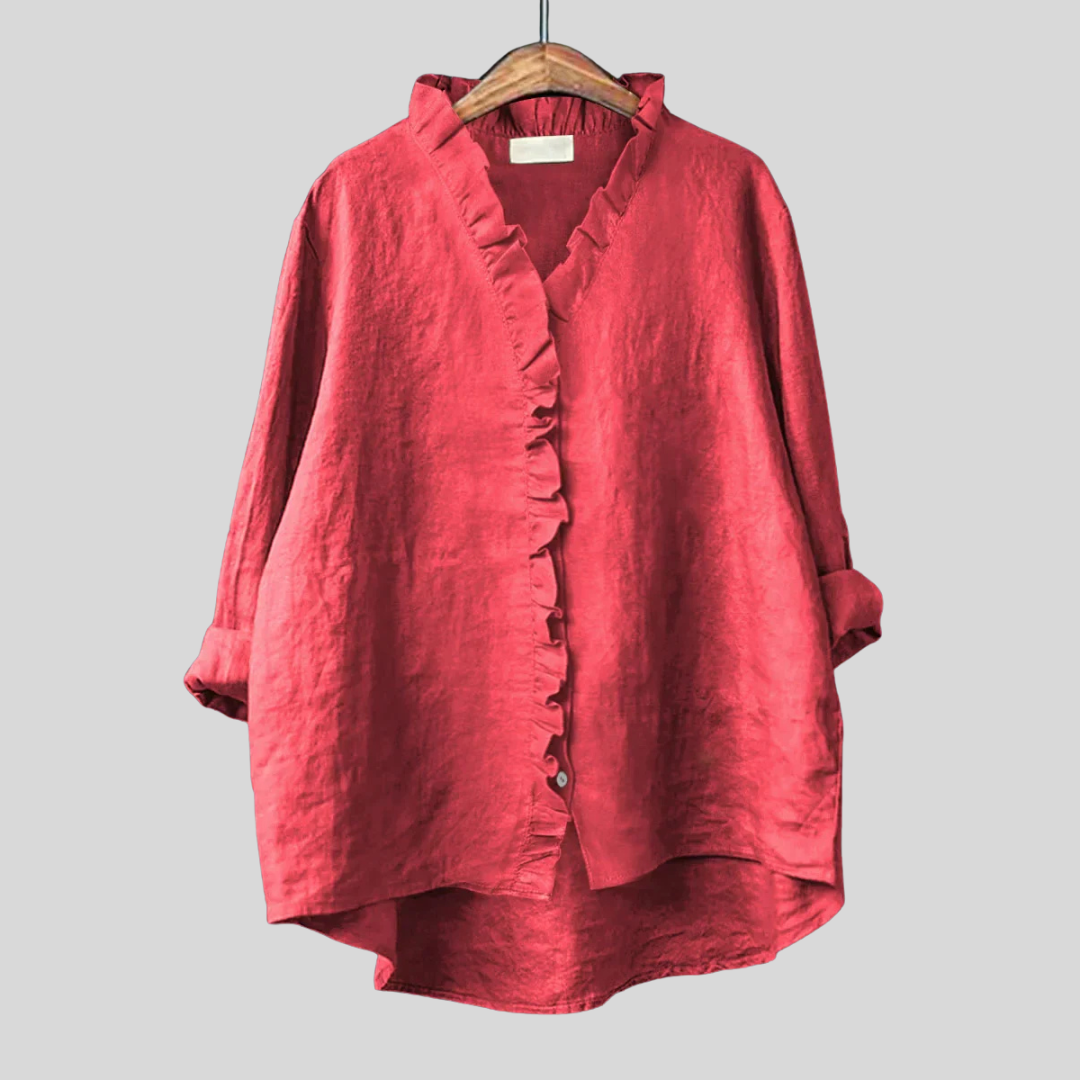 Geraldine | Ruffle Collar Shirt