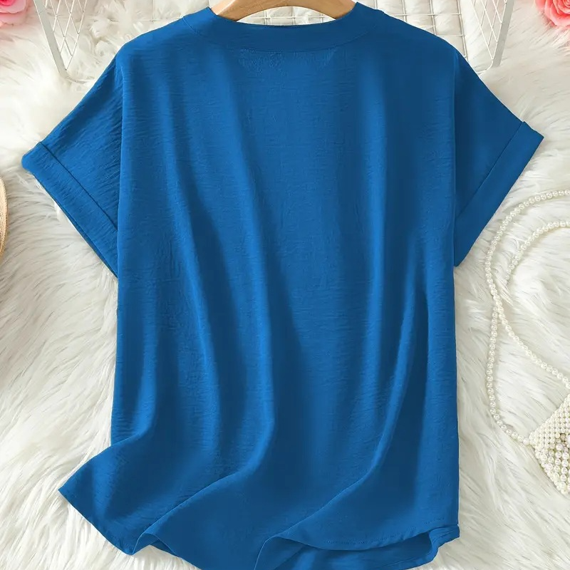 Véronique | Relaxed V-Notch Blouse (Restocked)