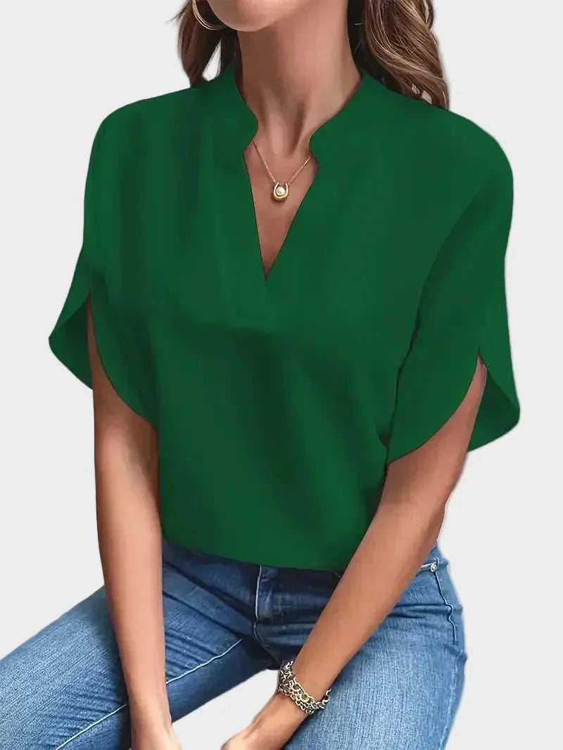 Vivienne | V-Neck Flowing Blouse
