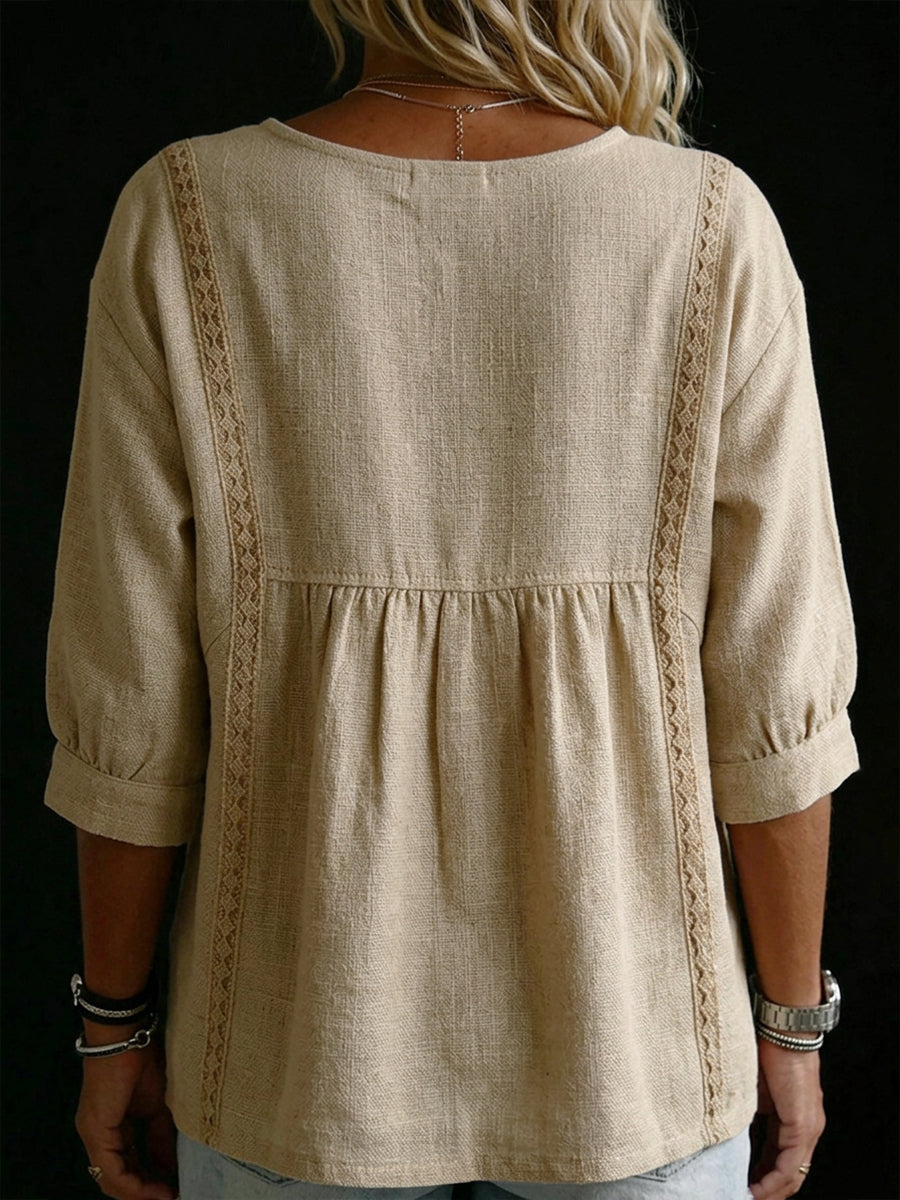 Casual Linen And Cotton Tops