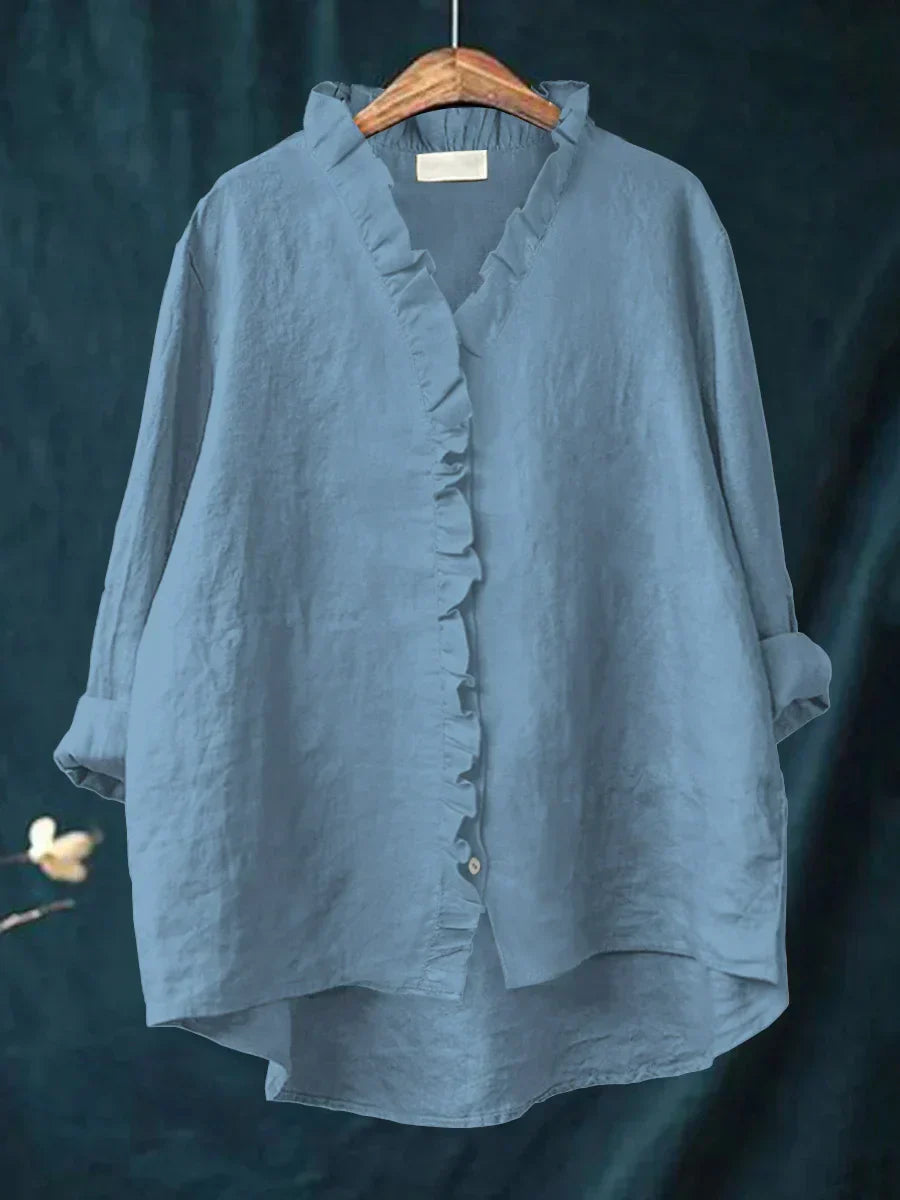 Geraldine | Ruffle Collar Shirt