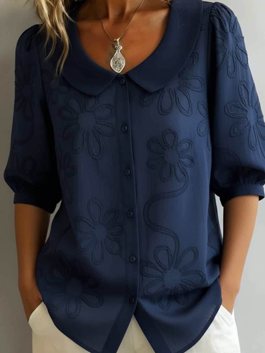 Soft-Touch Floral Blouse