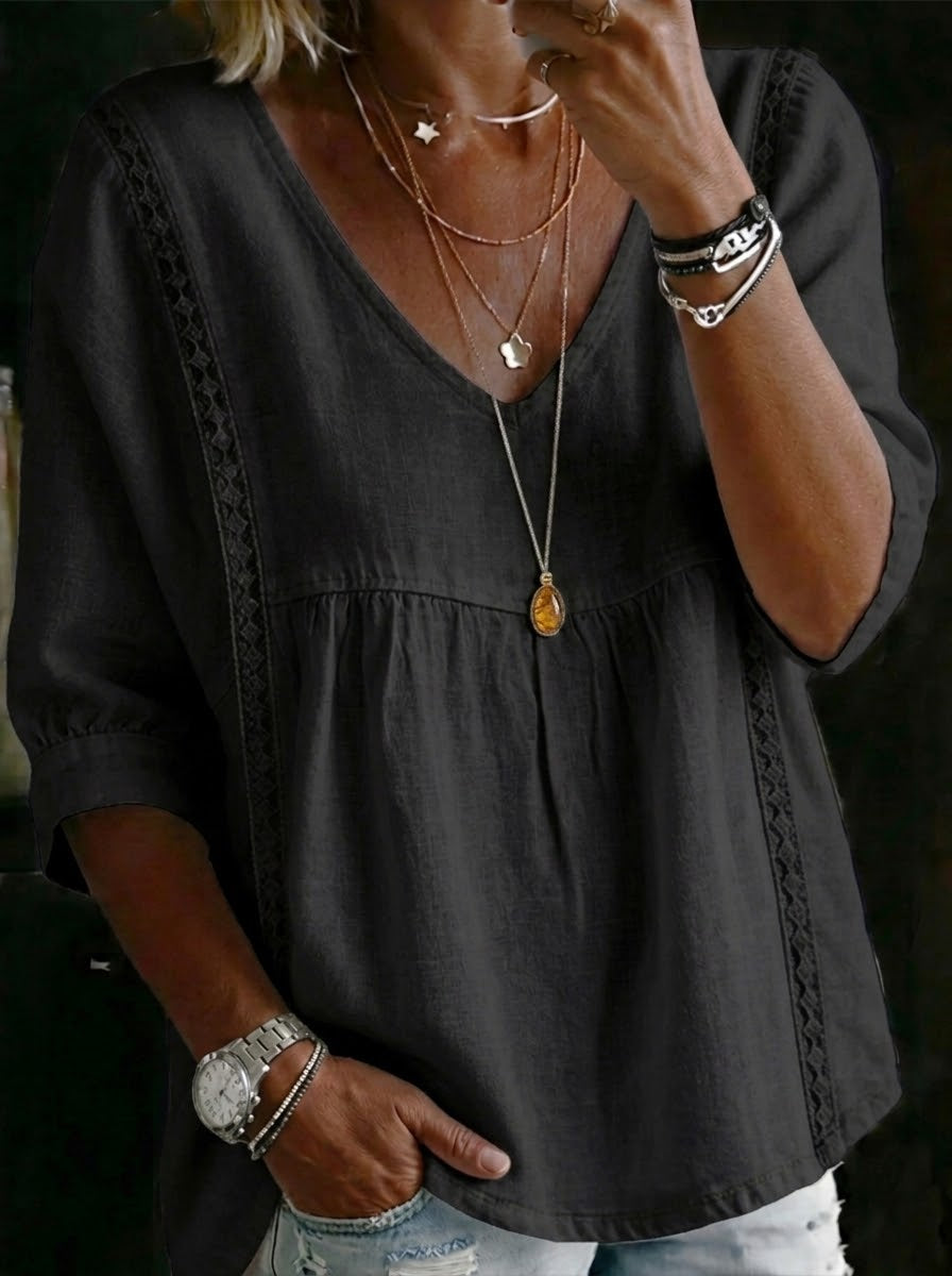 Casual Linen And Cotton Tops