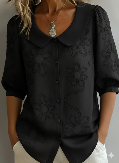 Soft-Touch Floral Blouse