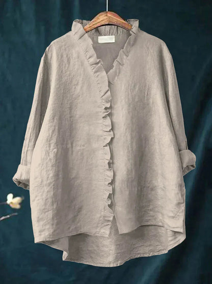 Geraldine | Ruffle Collar Shirt