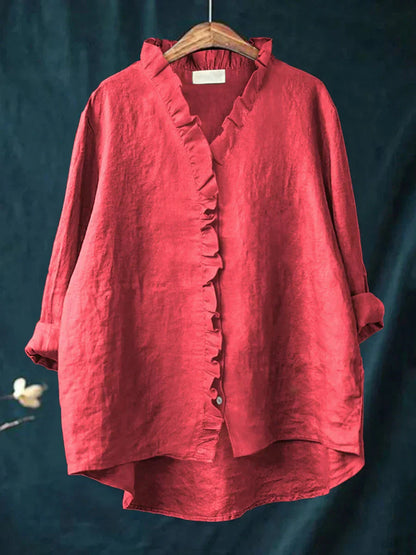 Geraldine | Ruffle Collar Shirt