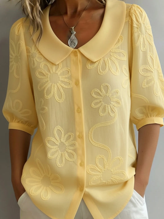 Soft-Touch Floral Blouse