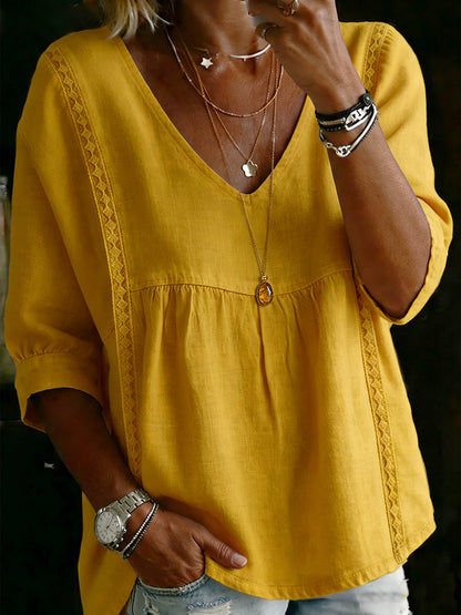 Casual Linen And Cotton Tops