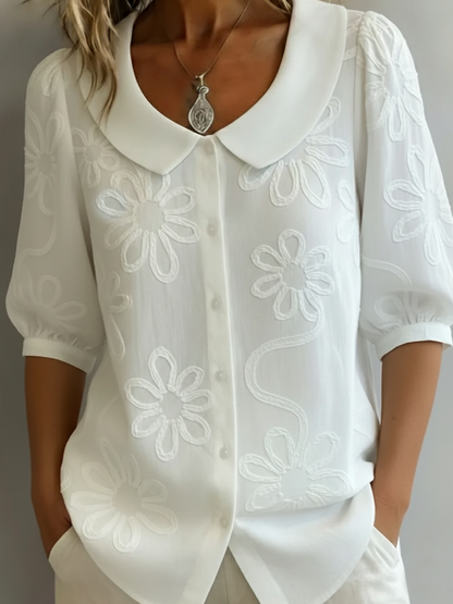 Soft-Touch Floral Blouse